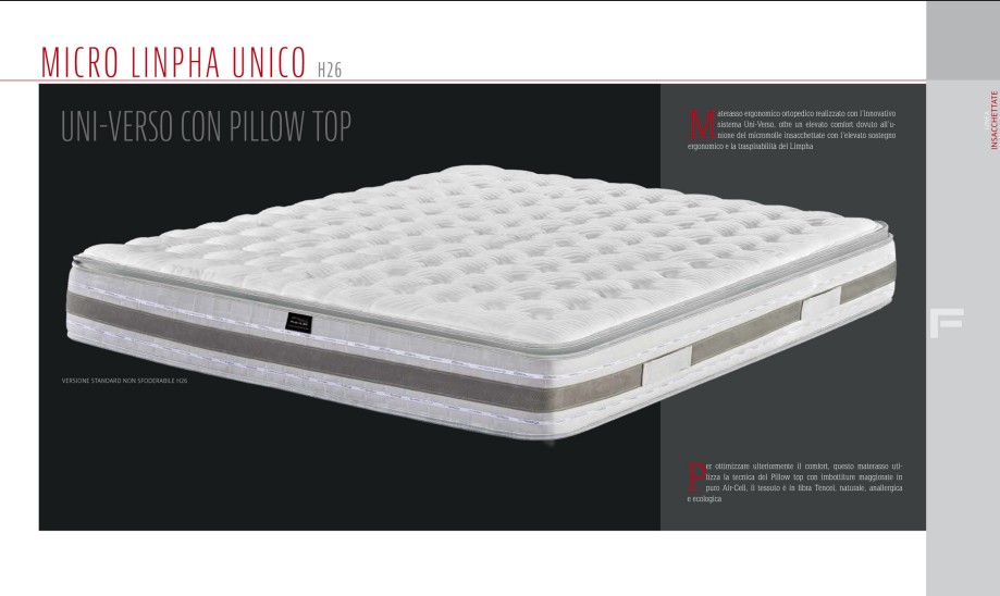 Materasso MICRO LINPHA UNICO Flexilan 1600 Molle