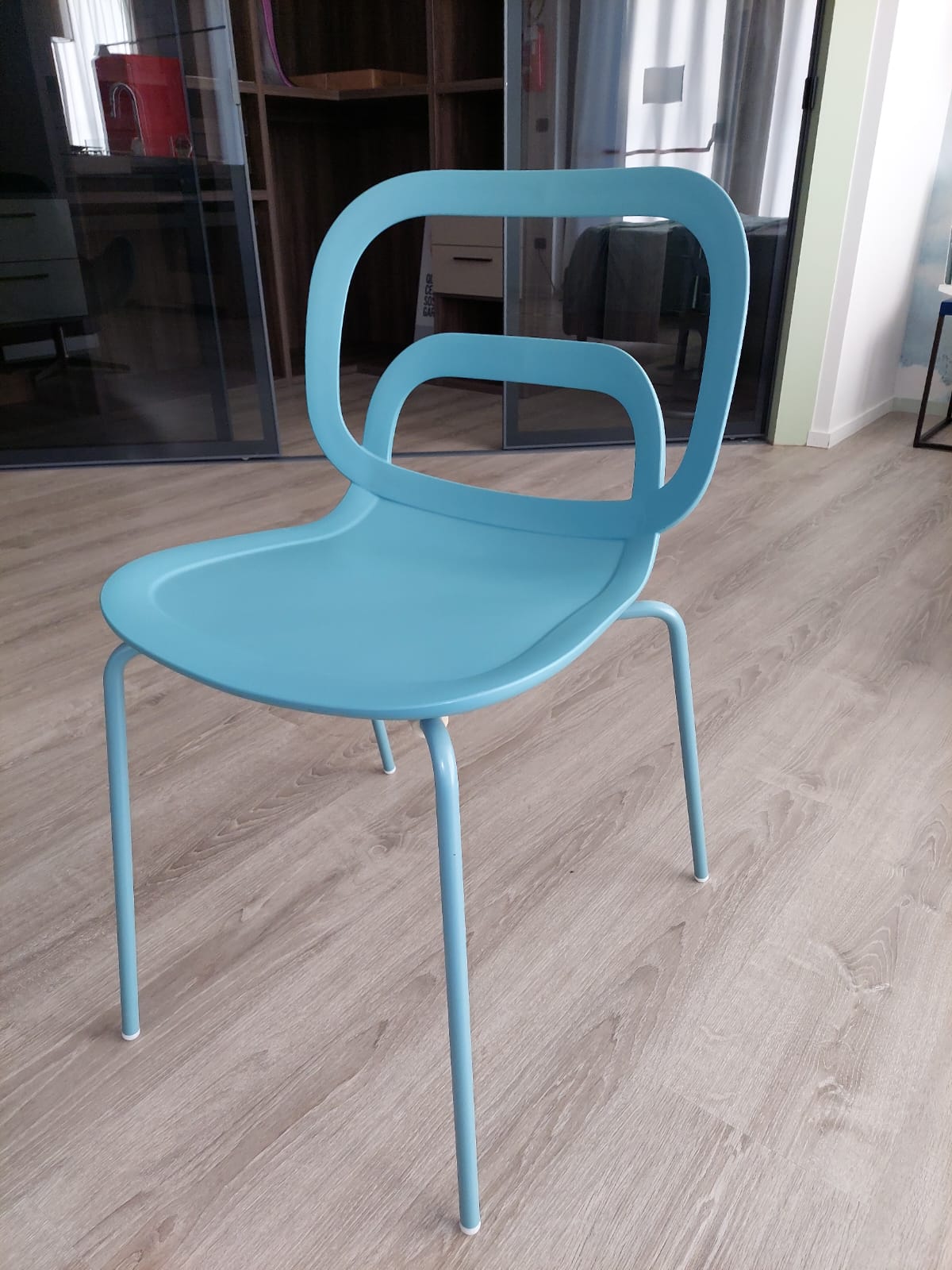 Sedia POKET azzurra