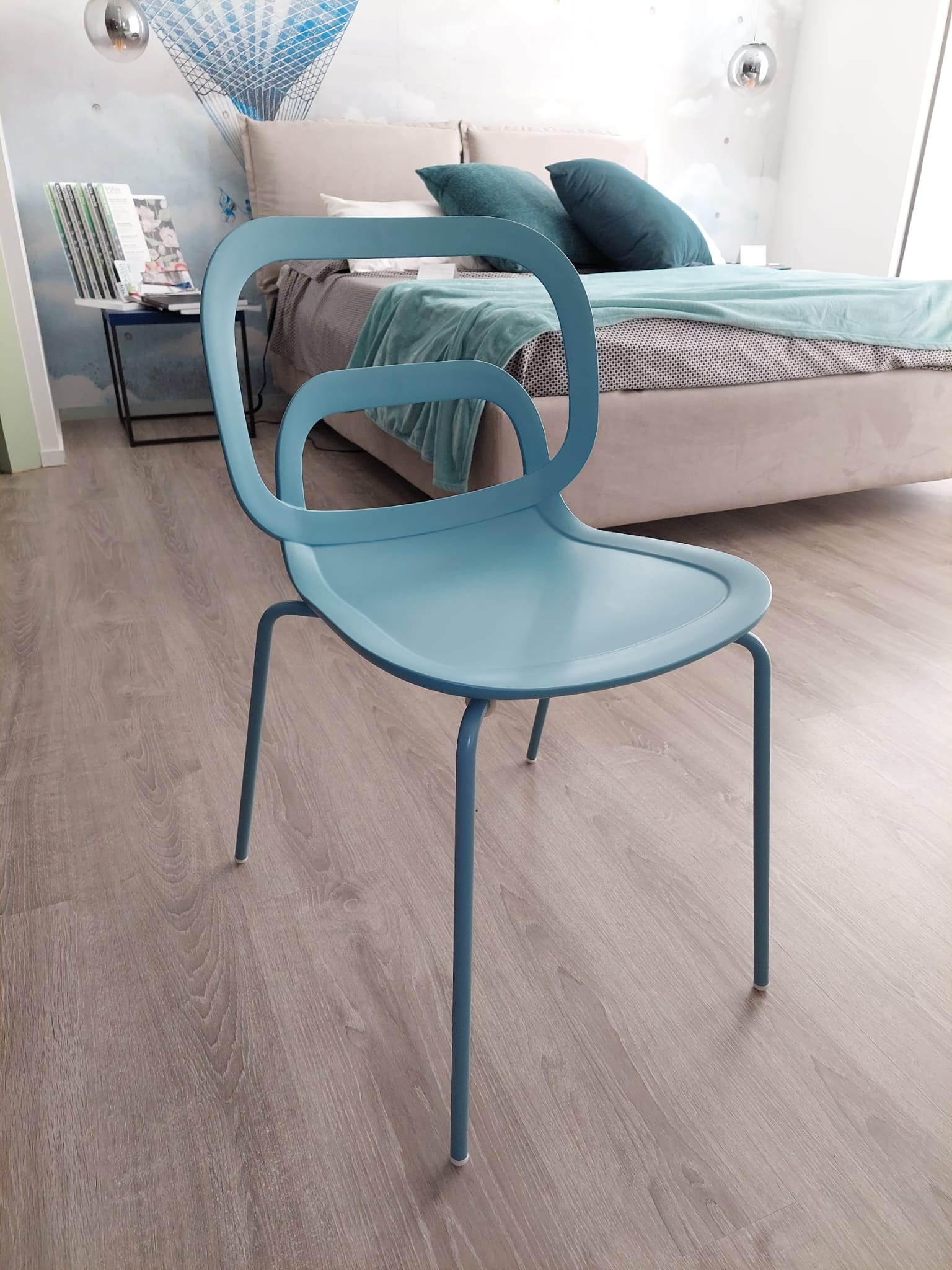 Sedia POKET azzurra